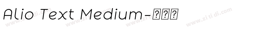 Alio Text Medium字体转换